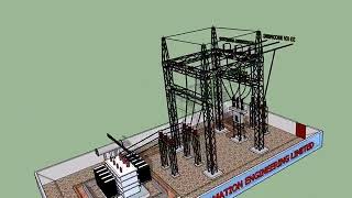 3D Animation of 33 11KV Substation Outdoor Section [upl. by Llenrag306]