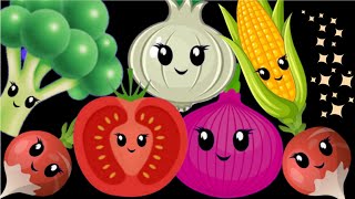 Baby Sensory Fruit  Funky Veggies Dancing Vegetables Baby Sensory  New Video [upl. by Gena67]