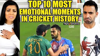 TOP 10 MOST EMOTIONAL MOMENTS IN CRICKET HISTORY EVER  Cricket Respect Moments  REACTION [upl. by Harold]