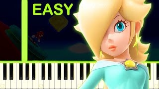 ROSALINA SONG  SUPER MARIO GALAXY  EASY Piano Tutorial [upl. by Ardnahsal339]