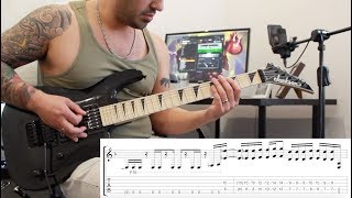 ‘Stricken’ by Disturbed  Guitar Playthrough wtabs Chris Zoupa [upl. by Arenahs]