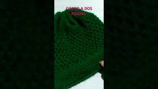 🧶GORRO tejido a Dos Agujas paso a paso Clase32 shorts gorro tejido [upl. by Sibella]