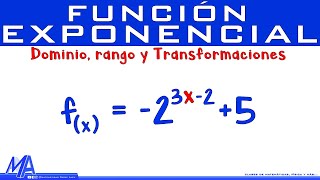 Función exponencial  Dominio Rango y Transformaciones [upl. by Bree]