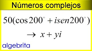 Conversión de la forma polar de los números complejos a la forma rectangular y graficarlo 348 [upl. by Landan]