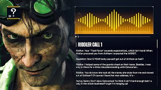 All Riddler Calls ARGUS Tapes  Suicide Squad Kill the Justice League [upl. by Laroc]