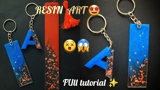 Resin keychain Book mark  Full tutorial for BEGINNERS 🤩😵💫 [upl. by Dorraj]