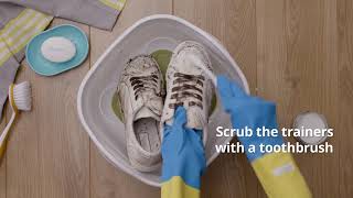 How to clean sneakers by hand  Cleanipedia [upl. by Iris]