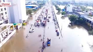 Chennai FloodDrone Footage Video Velachery Heavy Rainchennaifloodrain krithvikram [upl. by Labors]