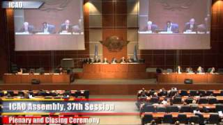 ICAO Assembly 37th Session Closing Ceremony [upl. by Higgs]