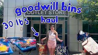 huge goodwill bins haul 30 pounds of clothes thrifting haul [upl. by Fidellas]