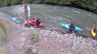 Klickitat River White Water Kayaking 1400 CFS  Raft Putin to Below Hatchery [upl. by Hiram]