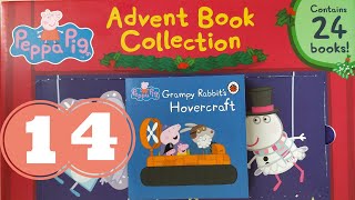 Reading Peppa Pig Advent Calendar 2021 Day 14 Grampy Rabbit Hovercraft book Count down Christmas [upl. by Calla216]