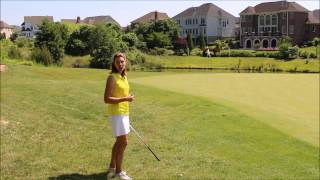 How to hit an open face pitch shot with Erika Larkin PGA [upl. by Waddington]