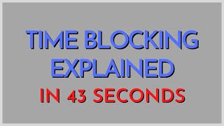 TIME BLOCKING method in 43 seconds  time block like Cal Newport SHORTS [upl. by Alarice]