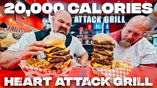 20000 CALORIE OCTUPLE BYPASS BURGER  HEART ATTACK GRILL [upl. by Reuven]