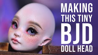 Turning My Art Sculpture into a Tiny BJD head [upl. by Ahseekal]