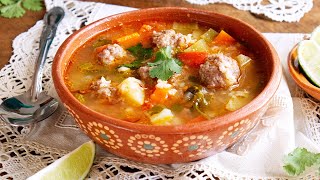 Albondigas Mexican Meatball Soup  Muy Bueno [upl. by Nolrak]