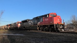 Rare CN SD70ACe leads Potash Train [upl. by Ahseal]