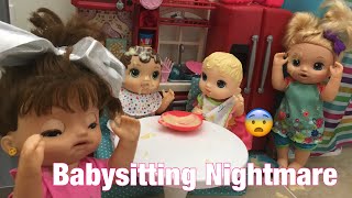 Baby alive dolls babysit Babysitting Nightmare [upl. by Lotty]