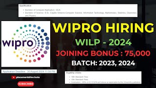 Wipros WILP 2024 Earn While You Learn [upl. by Brnaba]