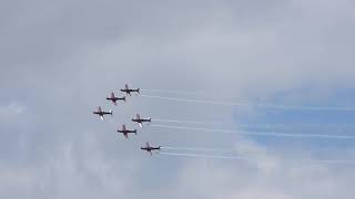 RAAF Roulettes Australia Day display over Melbourne [upl. by Erdied657]