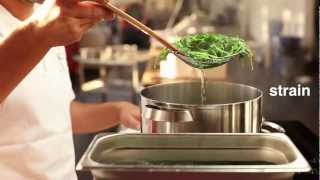 Recipe • Watercress Puree • Salmon 104˚F component [upl. by Lehcyar]