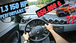 550000 TL YE DUSTER  DACİA DUSTER 2022 13 TCE OTOMATİK POV SÜRÜŞ  İNCELEME [upl. by Rollie]