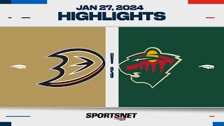 NHL Highlights  Ducks vs Wild  January 27 2024 [upl. by Kina]