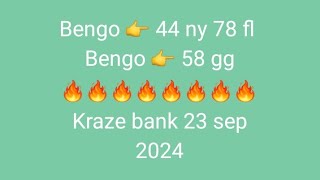 bengo 👉 53 ny 👉56 dekabès gg 🔥boul Kraze bank Tiraj soire 23 sep 2024 ny fl gg 💯 💯💯 [upl. by Arebma]