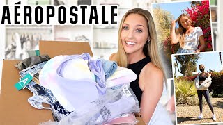 HUGE SPRING TRY ON CLOTHING HAUL  AEROPOSTALE [upl. by Drofxer]