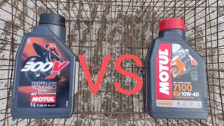 Motul 300v 10W40 VS Motul 7100 10W40  User Review  AxisMahi [upl. by Carleen]