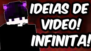 Como ter IDÉIAS de vídeos INFINITAS para canais de MINECRAFT no YouTube [upl. by Sajet]