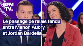 quotSexistequot quotdéputé fantômequot Le passage de relais tendu entre Manon Aubry et Jordan Bardella [upl. by Bank]