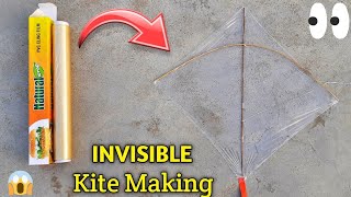 🥰 Transparent Kite From Plastic Bag  How to make kite at home 🪁 Easy Kite Making [upl. by Blanka]