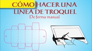 ¿Cómo hacer una línea de troquel manual un boceto y una maqueta para troquelado [upl. by Burch]