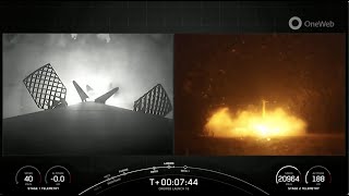 SpaceX launches OneWeb satellites for 2nd time nails landing in Florida [upl. by Enohpets]