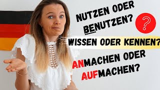 Mach nie wieder diese Fehler  WISSEN vs KENNEN NUTZEN vs BENUTZEN AUFMACHEN vs ANMACHEN [upl. by Ahsiele]