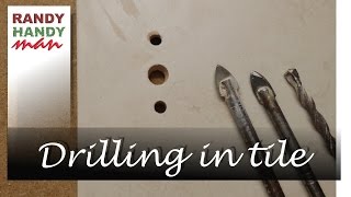 Drilling hole in ceramic tile How to make a hole in a tile What drill to use [upl. by Iolanthe]