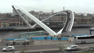 What It Looked Like in 2012  Tilting Millenium Bridge in Action Video NewcastleGateshead Quayside [upl. by Sackman]