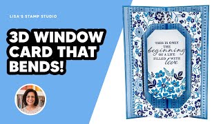 How to Make a 3D Fun Fold Window Card That Bends [upl. by Nirroc]