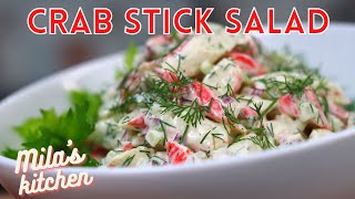 Очень вкусный салат из крабовых палочек с сельдереем  Delicious crab stick salad [upl. by Dwight467]