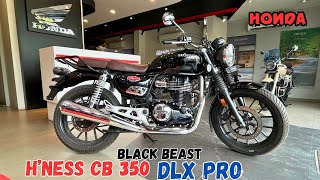 Honda HNess CB 350 DLX Pro Black Color Custom Edition Detailed Review✅🔥❤ [upl. by Hitt]