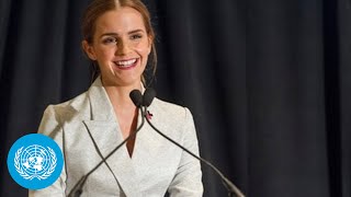 Emma Watson at the HeForShe Campaign 2014  Official UN Video [upl. by Anahsirk36]