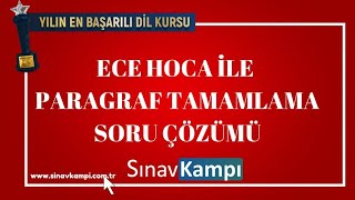 İNGİLİZCE PARAGRAF TAMAMLAMA I ECE HOCA [upl. by Sylvan]