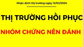 Chứng khoán hôm nay  Nhận định thị trường 13032024 THỊ TRƯỜNG HỒI PHỤC  DÒNG CHỨNG NÊN ĐÁNH [upl. by Bara]