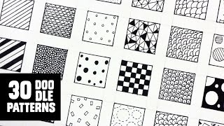 30 Patterns for Doodling  Filling gaps [upl. by Ythomit]