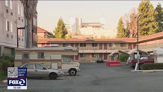 Residents protest conditions at San Jose hotel for homeless [upl. by Anilatsyrc855]