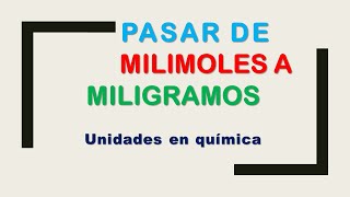 Cuántos miligramos son 5 milimoles de Ácido Sulfúrico [upl. by Thormora114]