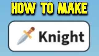 How to Make a Knight in Aura Craft Roblox [upl. by Okiam]