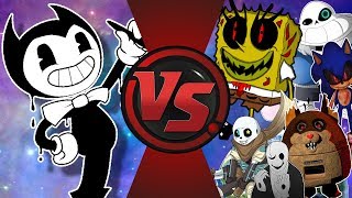 Bendy and The Ink Machine VS CreepyPasta Undertale Spongebob amp Memes Bendy Animation [upl. by Arrotal]